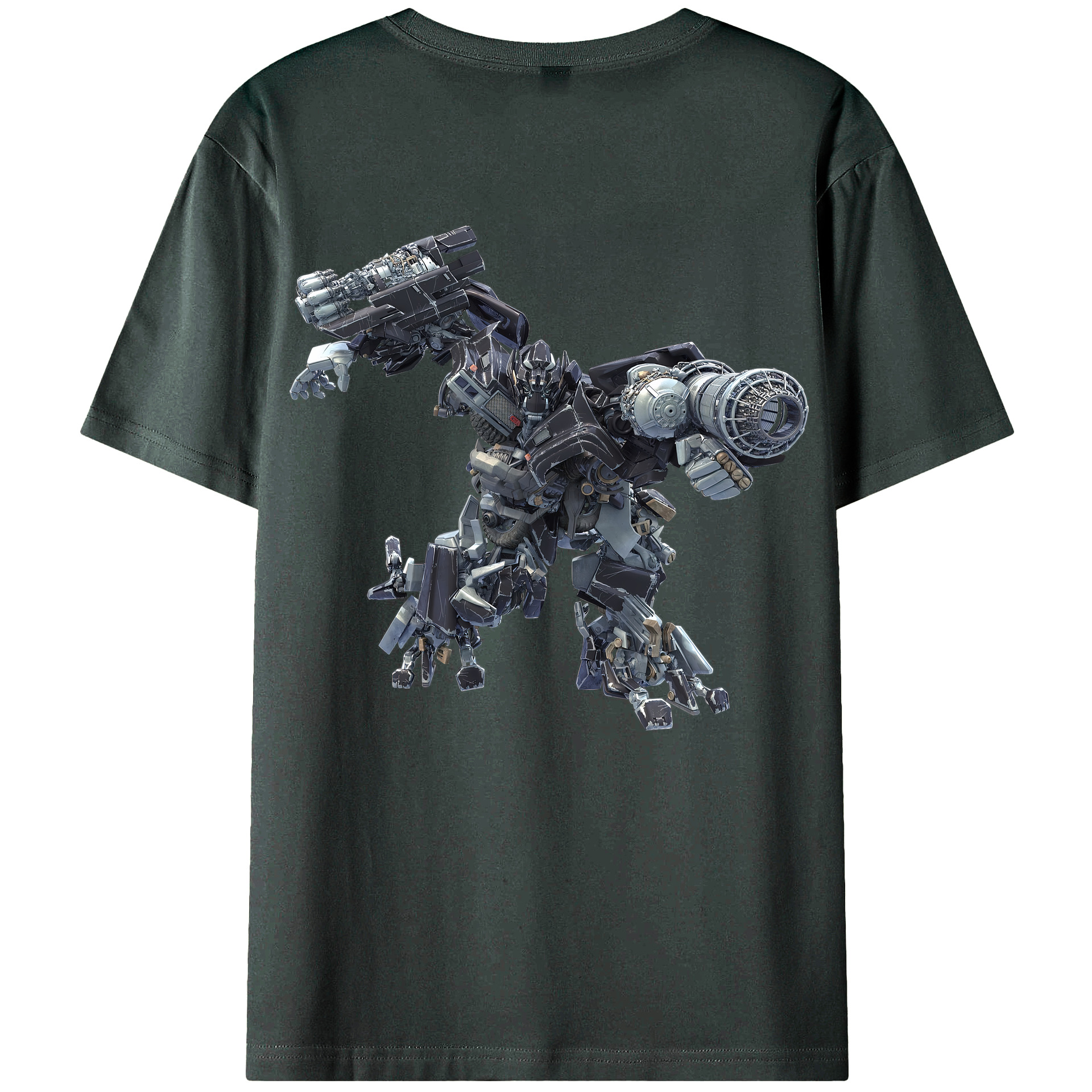 （画像用） Transformers トランスフォーマー 綿100％ メンズ半袖Tシャツ（バックプリント） 通気性